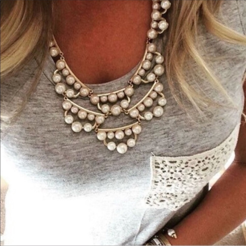 New* Stella & Dot Frances Pearl necklace